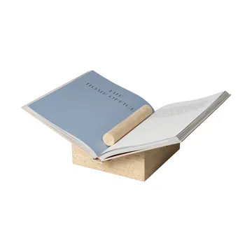 Tvara book stand - Travertine, 22x22 cm - Ferm Living