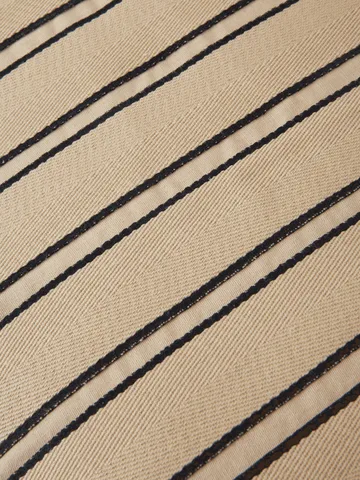 Twill bolster cylinder pillow - Cashmere-black - Ferm Living