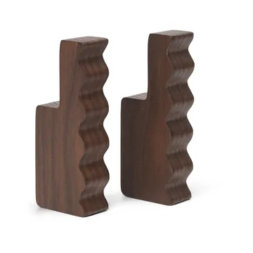 Unda hook 2-pack - Dark Brown - Ferm Living