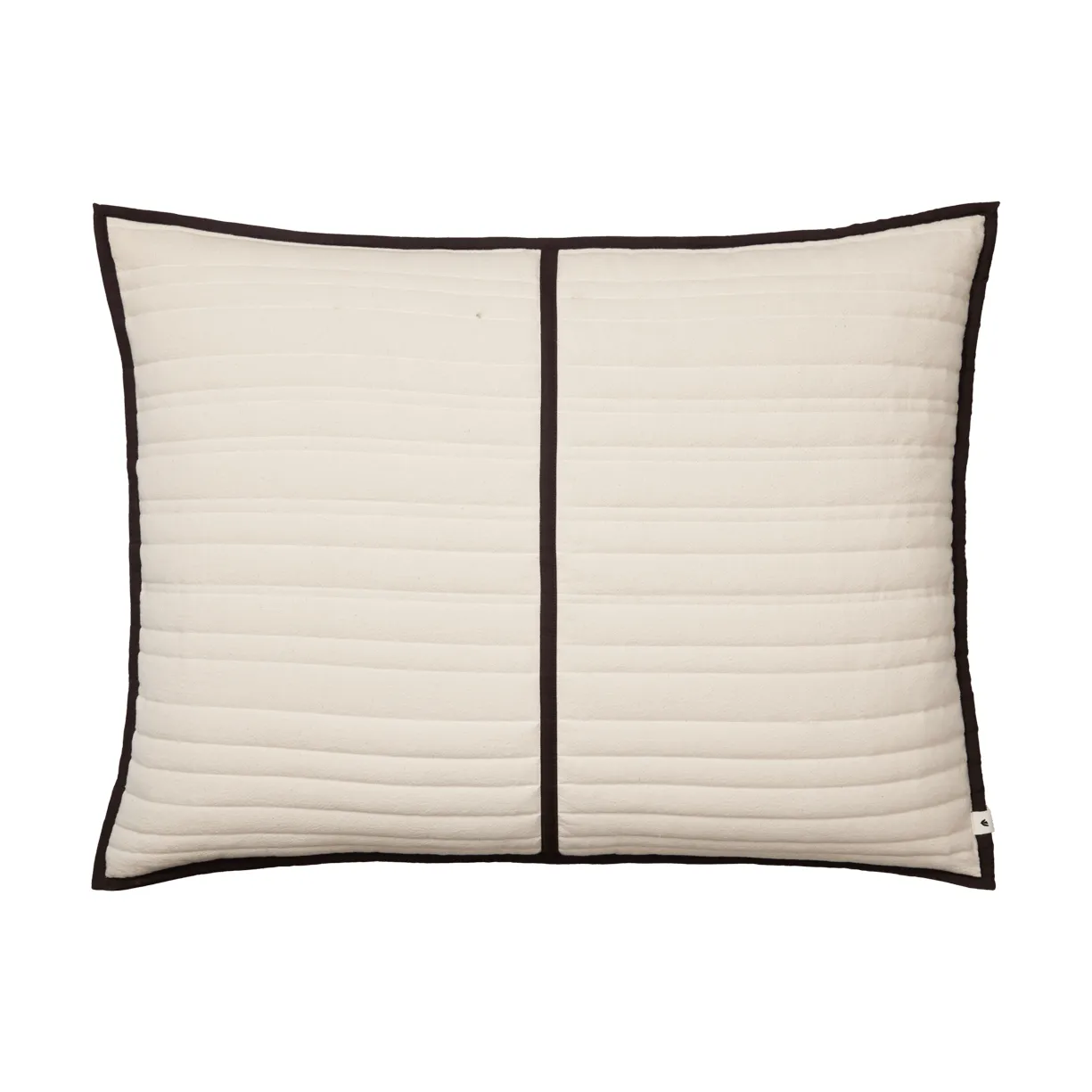 Vari quilted pillow 60x80 cm, Natural-dark chocolate Ferm Living