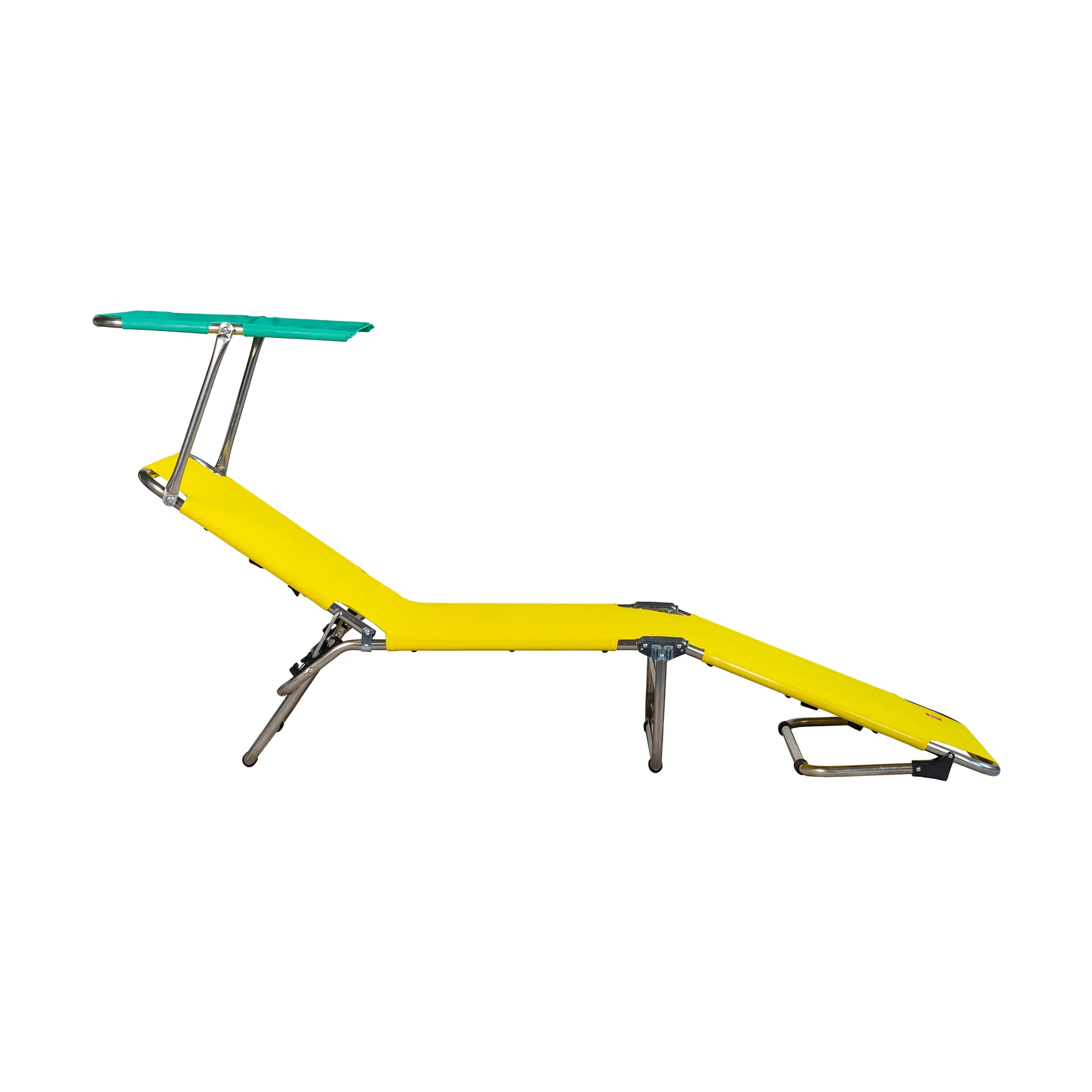 Amigo Top Pop sun lounger, Yellow-aqua green Fiam