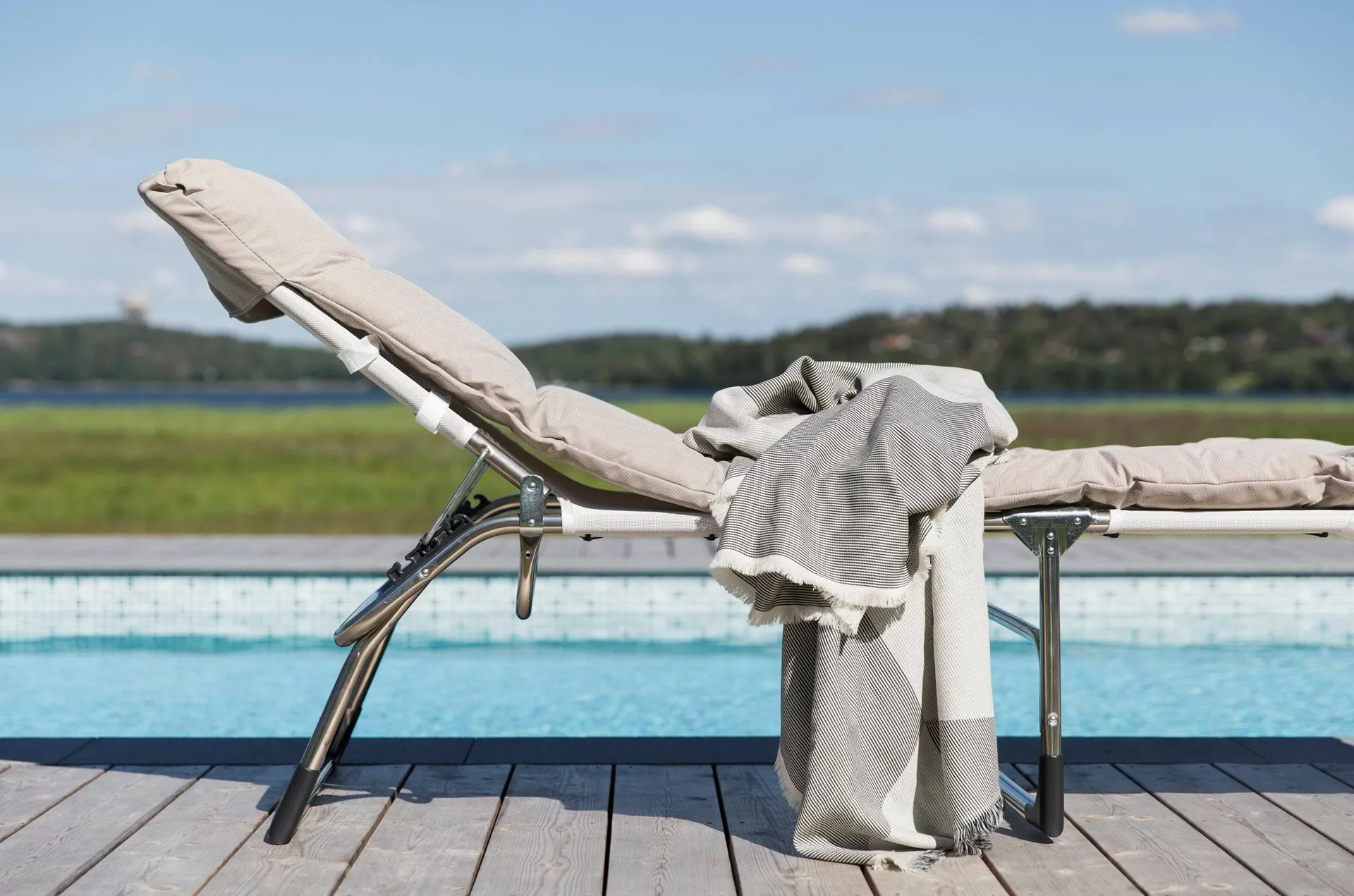 Amigo XXL Soft cushion for sun lounger, Anthracite Fiam
