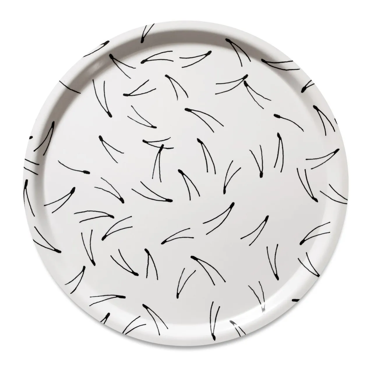 Barr tray Ø38 cm, black and white Fine Little Day
