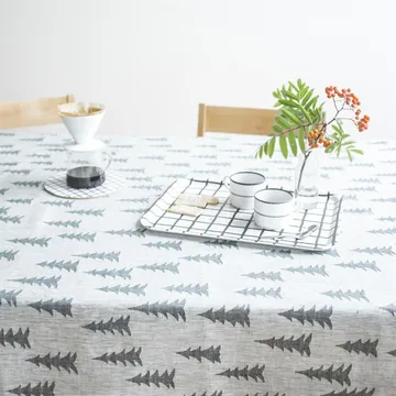 Gran linen fabric - dark green-white - Fine Little Day