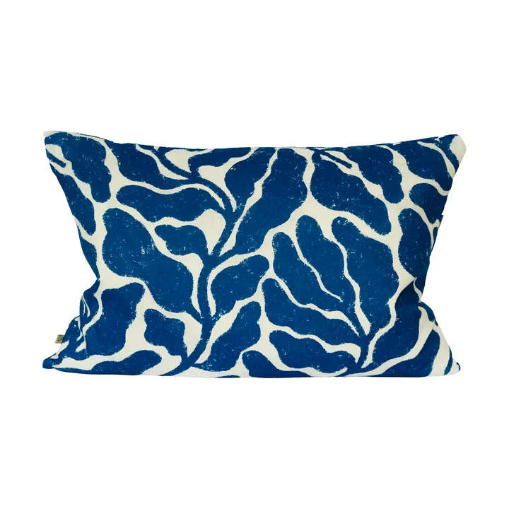 Leaves cushion cover 48x68 cm - White-blue - Fine Little Day