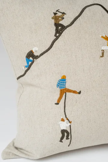 Mountain climbers pillowcase 48x48 cm - Natural - Fine Little Day