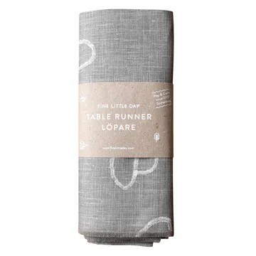 Mushroom tablerunner linen - grey - Fine Little Day