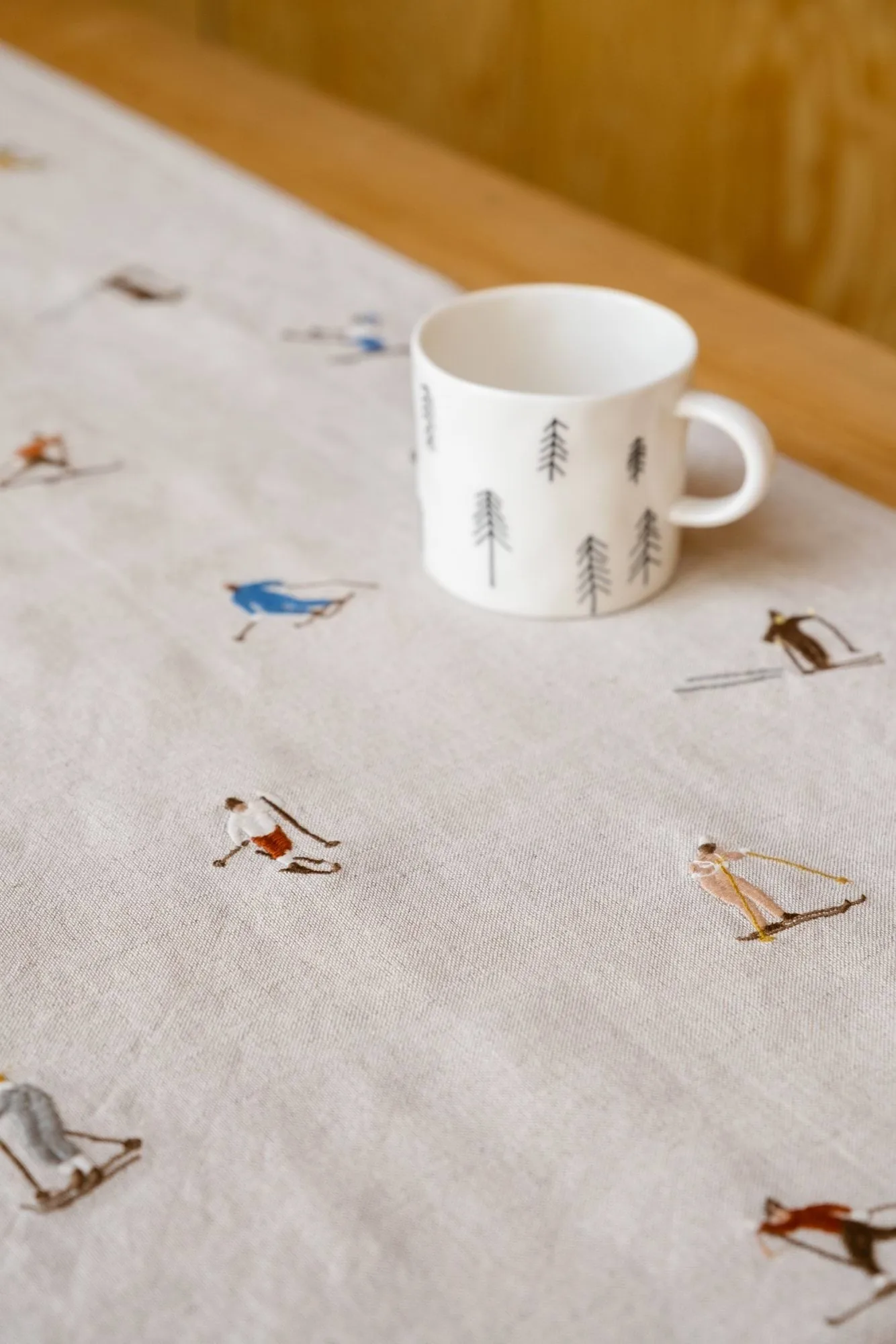 Skiers table runner, Natural, 45x150 cm Fine Little Day