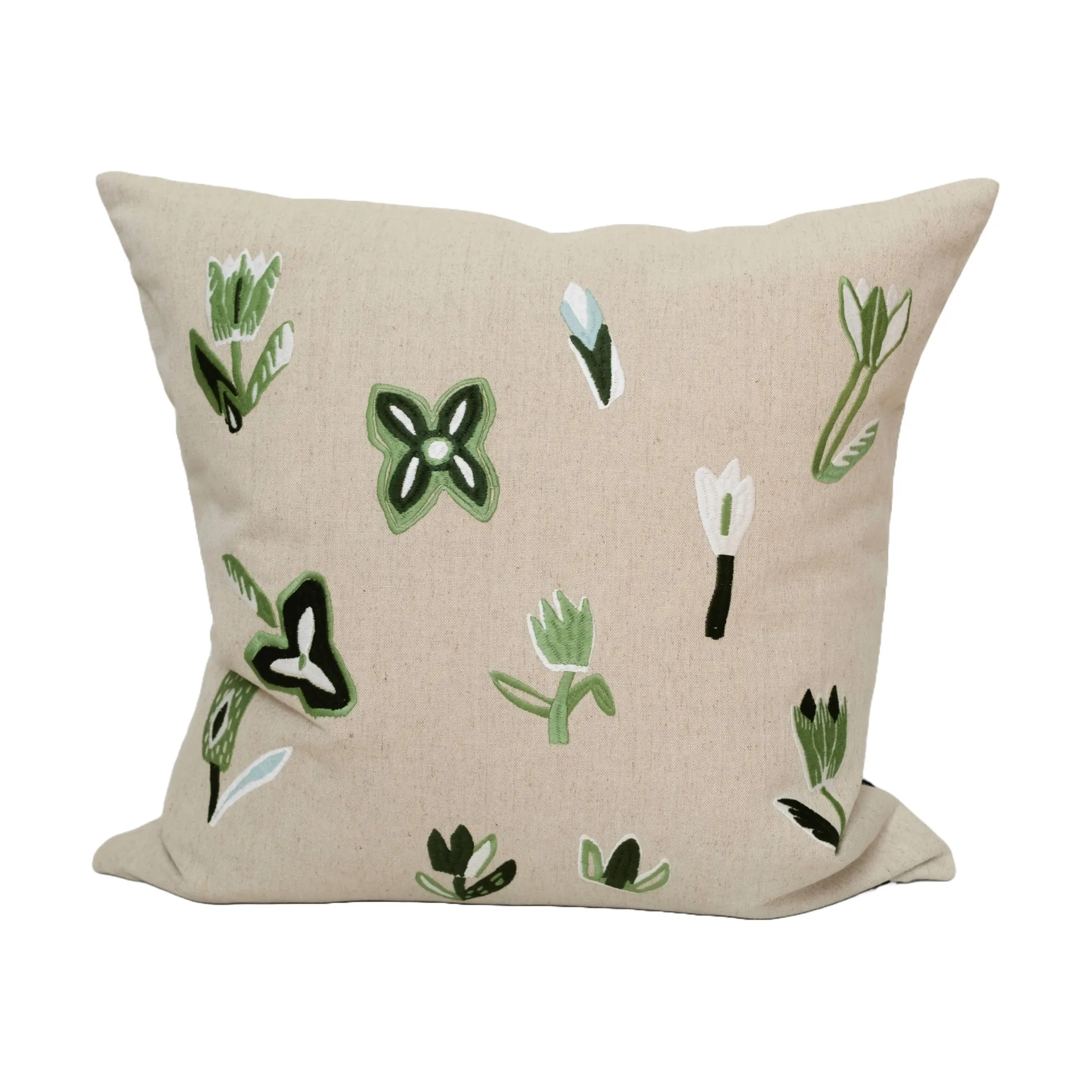 Tulip cushion cover 48x48 cm, Nature-green Fine Little Day