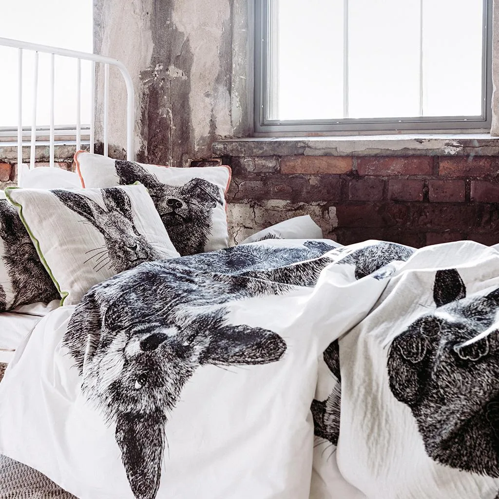 Villipedot bed set, black-white Finlayson