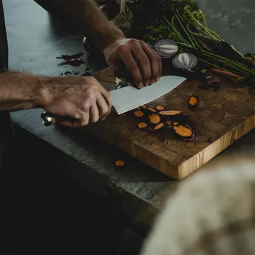 Norden chef's knife + vegetable knife set, 2 pieces - Stainless steel-birch - Fiskars
