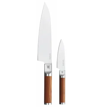 Norden chef's knife + vegetable knife set, 2 pieces - Stainless steel-birch - Fiskars