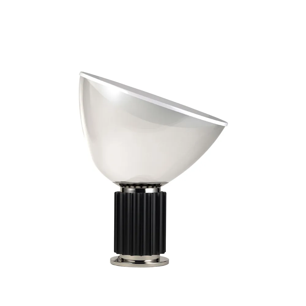 Taccia Small table lamp LED 48.5 cm, Black-glass dome Flos