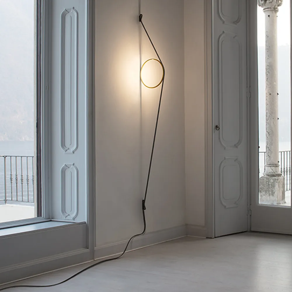 Wirering wall lamp, Pink/Black Flos