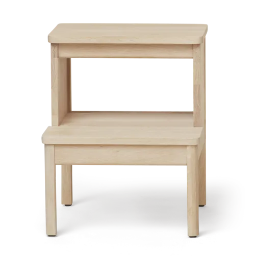A line round step stool, White oak, Ø38x47.5 cm Form & Refine