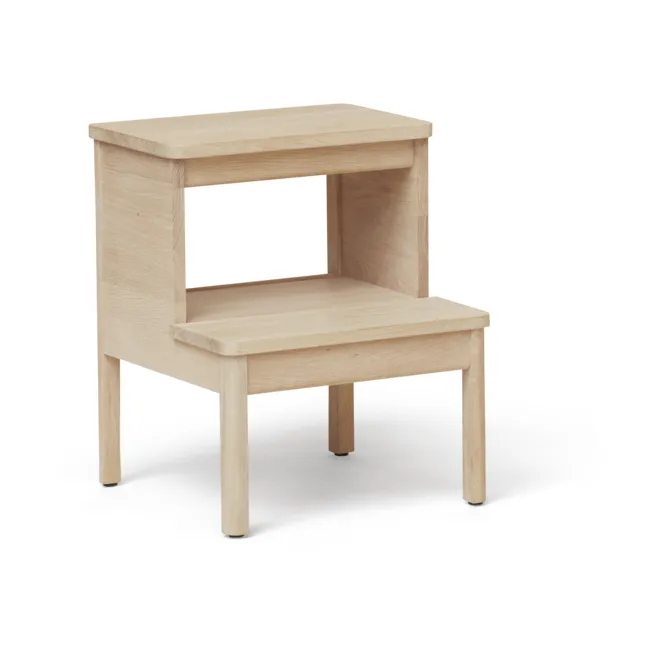 A line round step stool, White oak, Ø38x47.5 cm Form & Refine