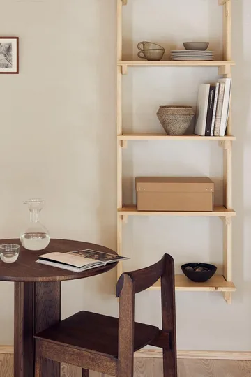 Beam wall shelf 5 shelves - Pinewood - Form & Refine