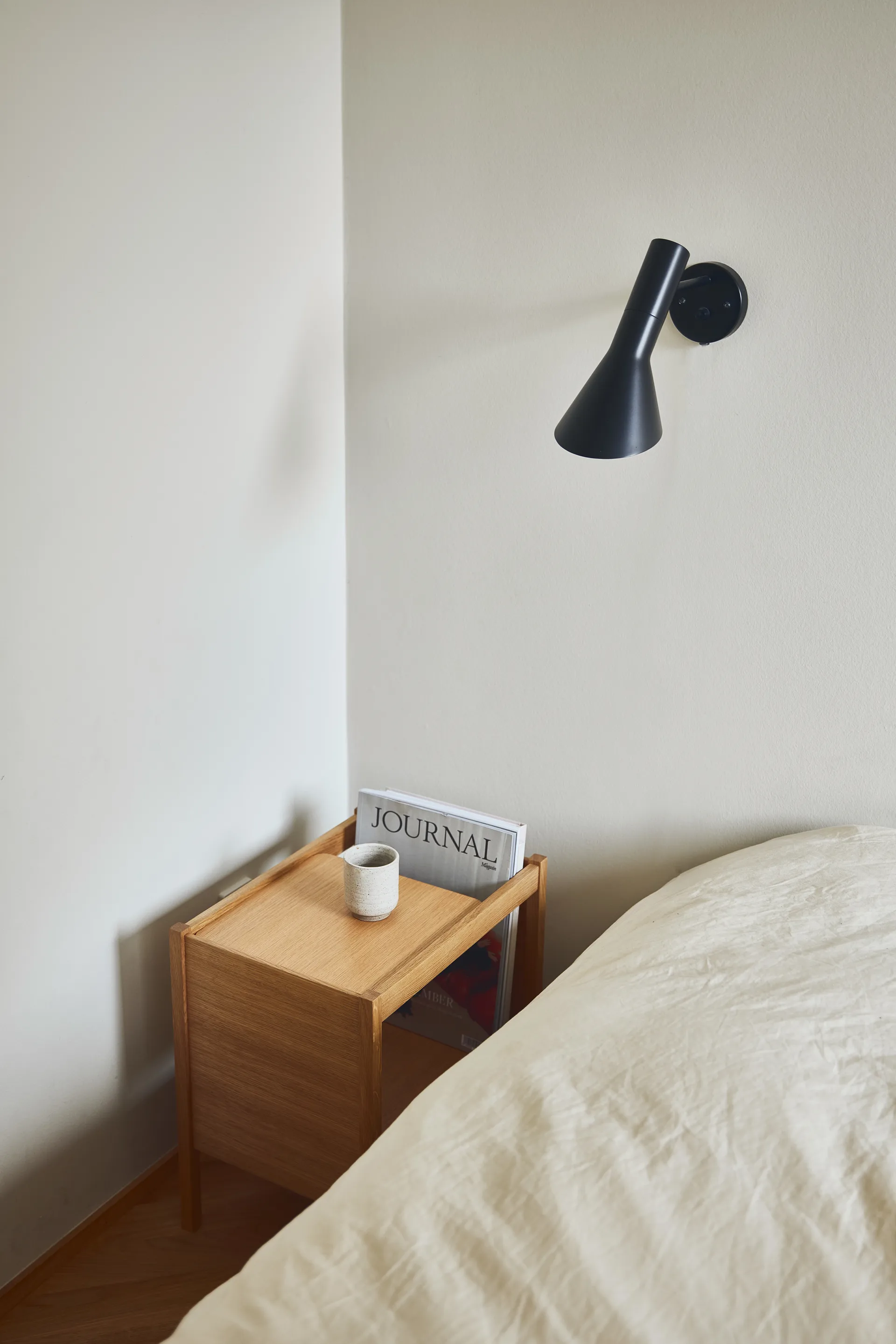 Journal Organiser side table, Oak Form & Refine