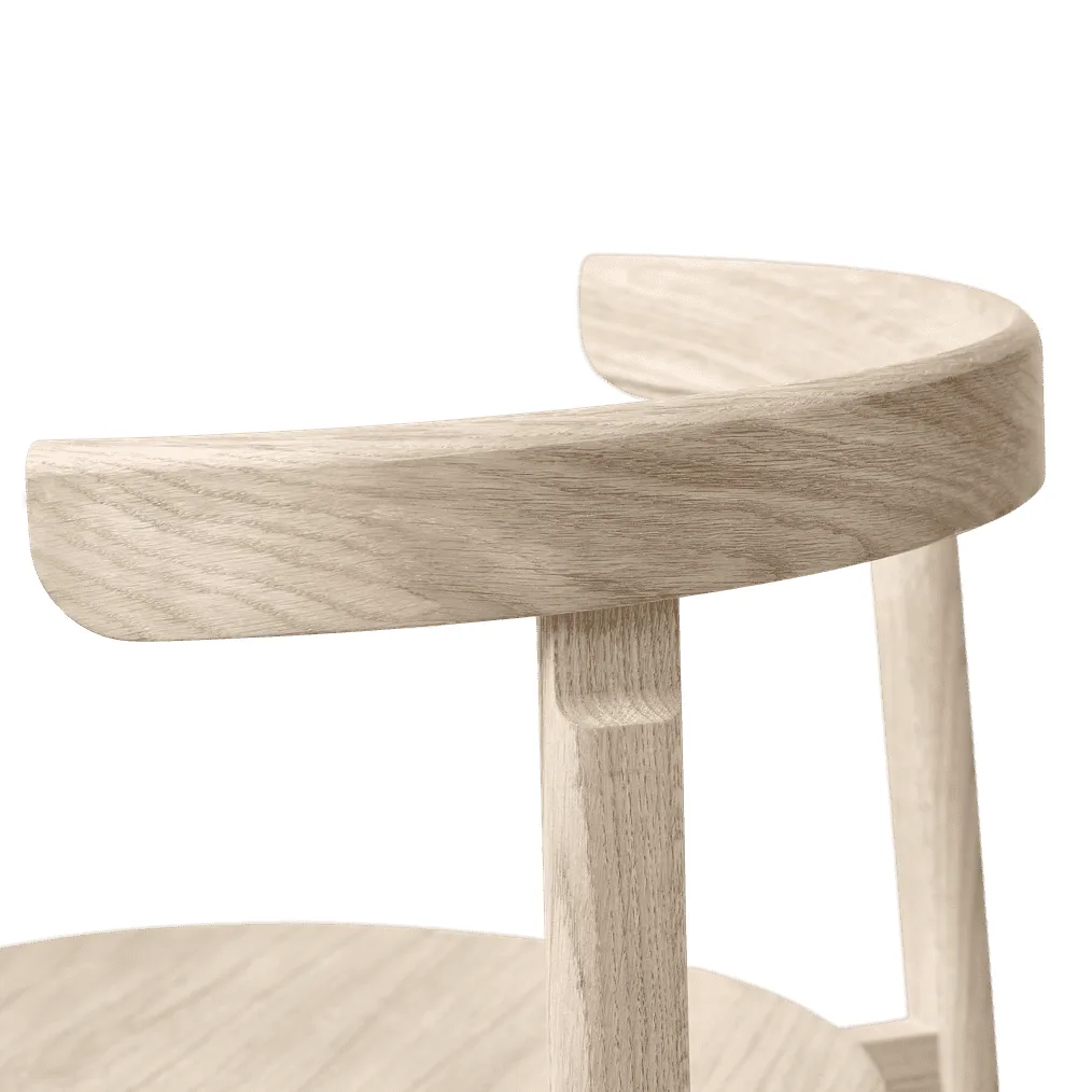 Lunar chair, White oak Form & Refine