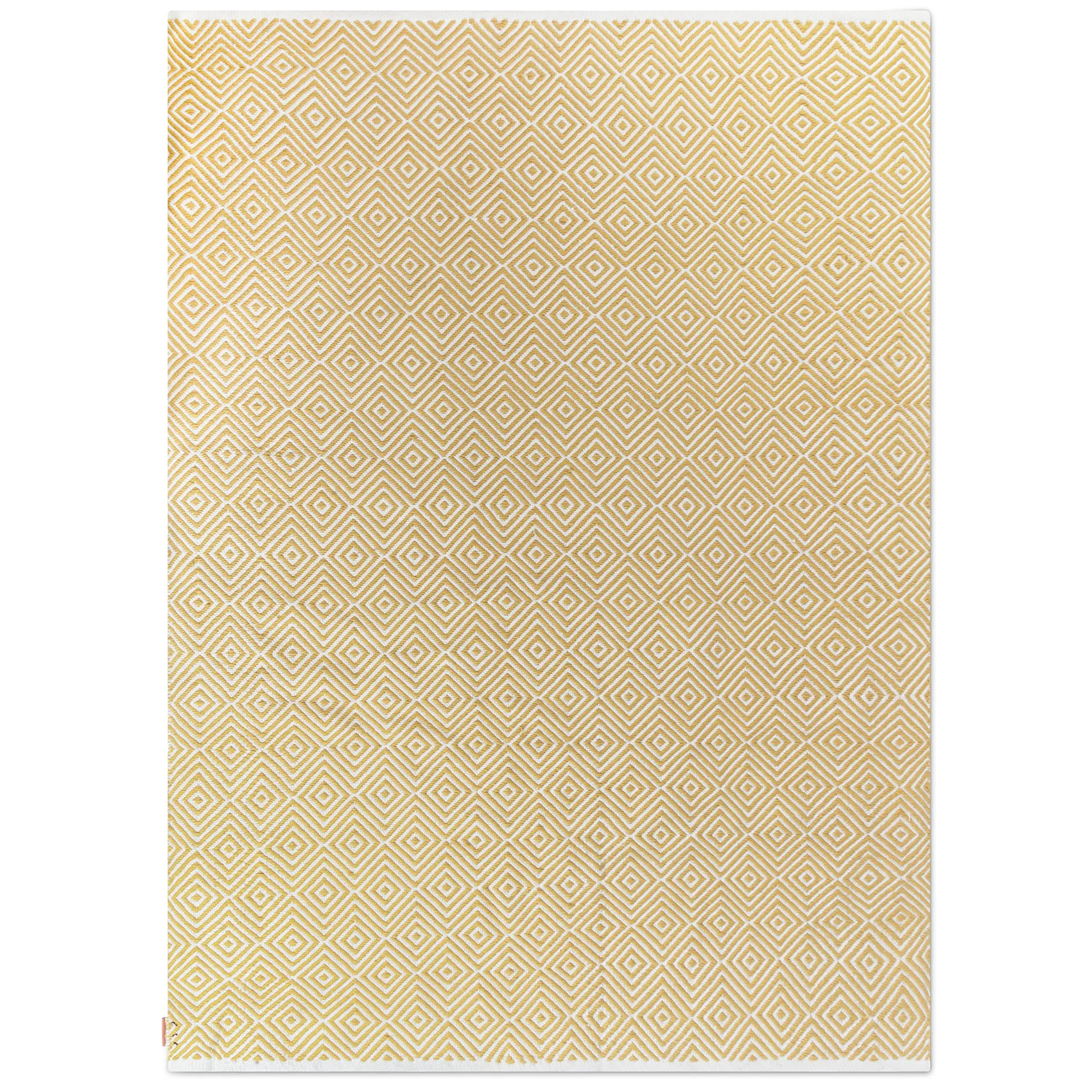 Diamond rug 200x300 cm, Yellow Formgatan
