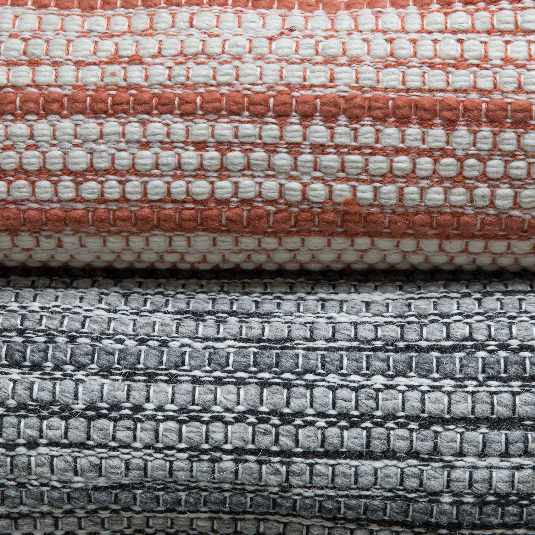 Stripe rug 200x300 cm, Burnt orange Formgatan