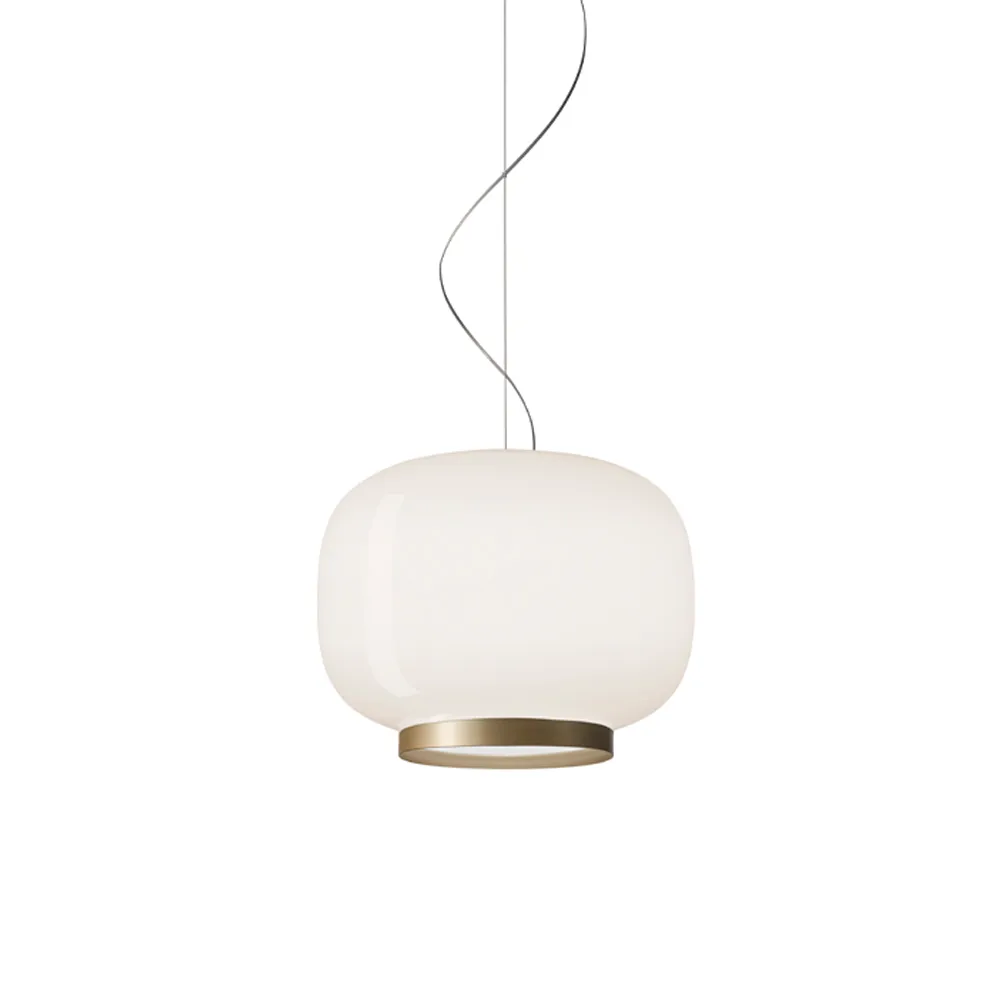 Chouchin 1 Reverse pendant lamp, White/gold Foscarini