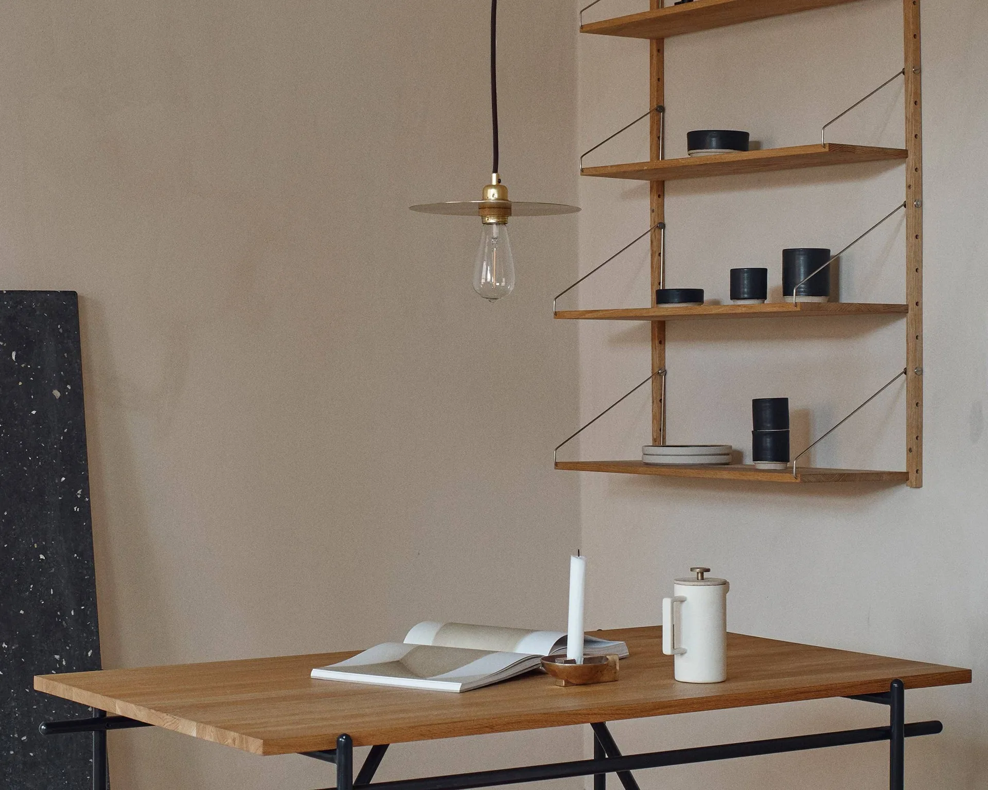 Circle Shade pendant light, Brass, Ø25 cm FRAMA