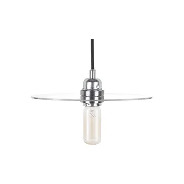Circle Shade pendant light - Clear glass-steel, Ø25 cm - FRAMA