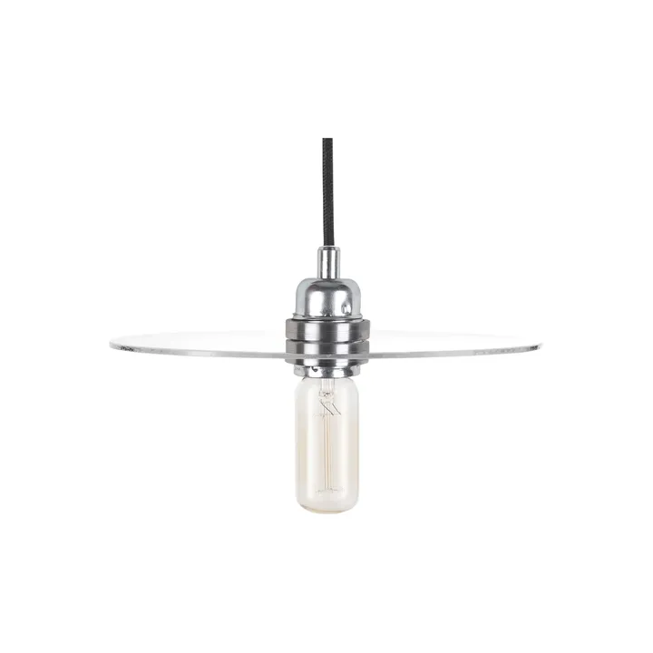 Circle Shade pendant light - Clear glass-steel, Ø25 cm - FRAMA