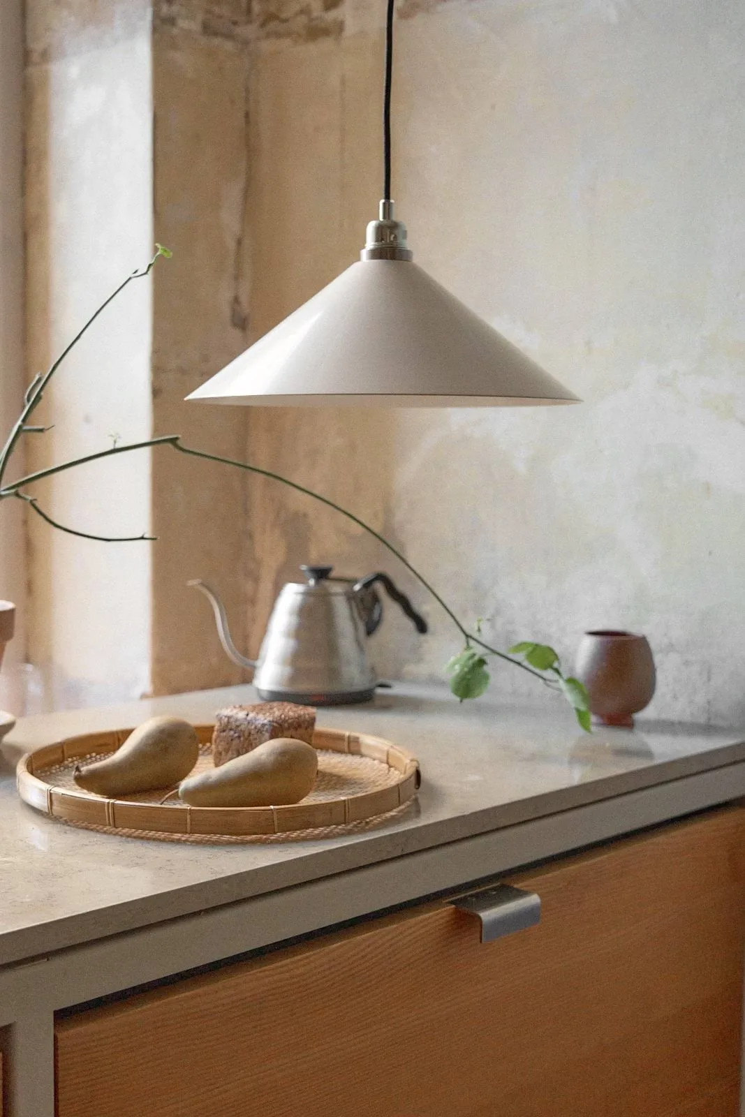 Cone Shade pendant light, White, medium, Ø36 cm FRAMA
