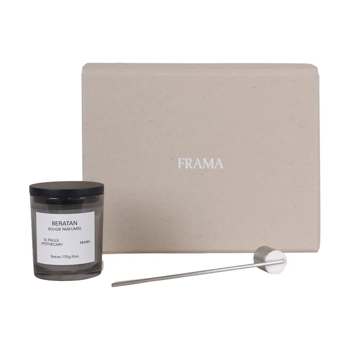 FRAMA gift set scented candle + candle snuffer - Beratan - FRAMA