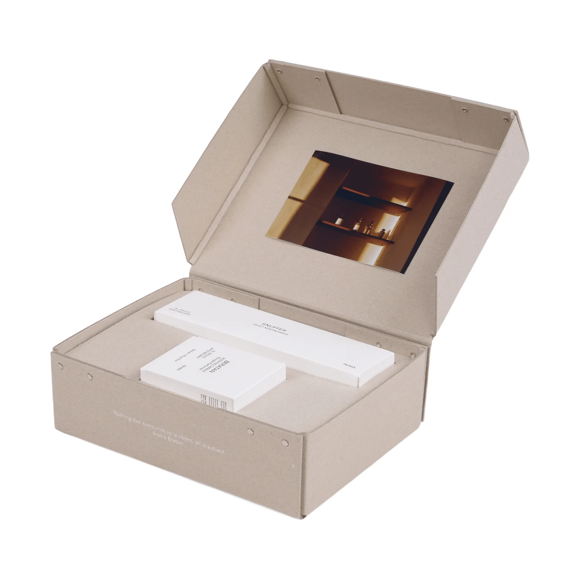 FRAMA gift set scented candle + candle snuffer, Beratan FRAMA