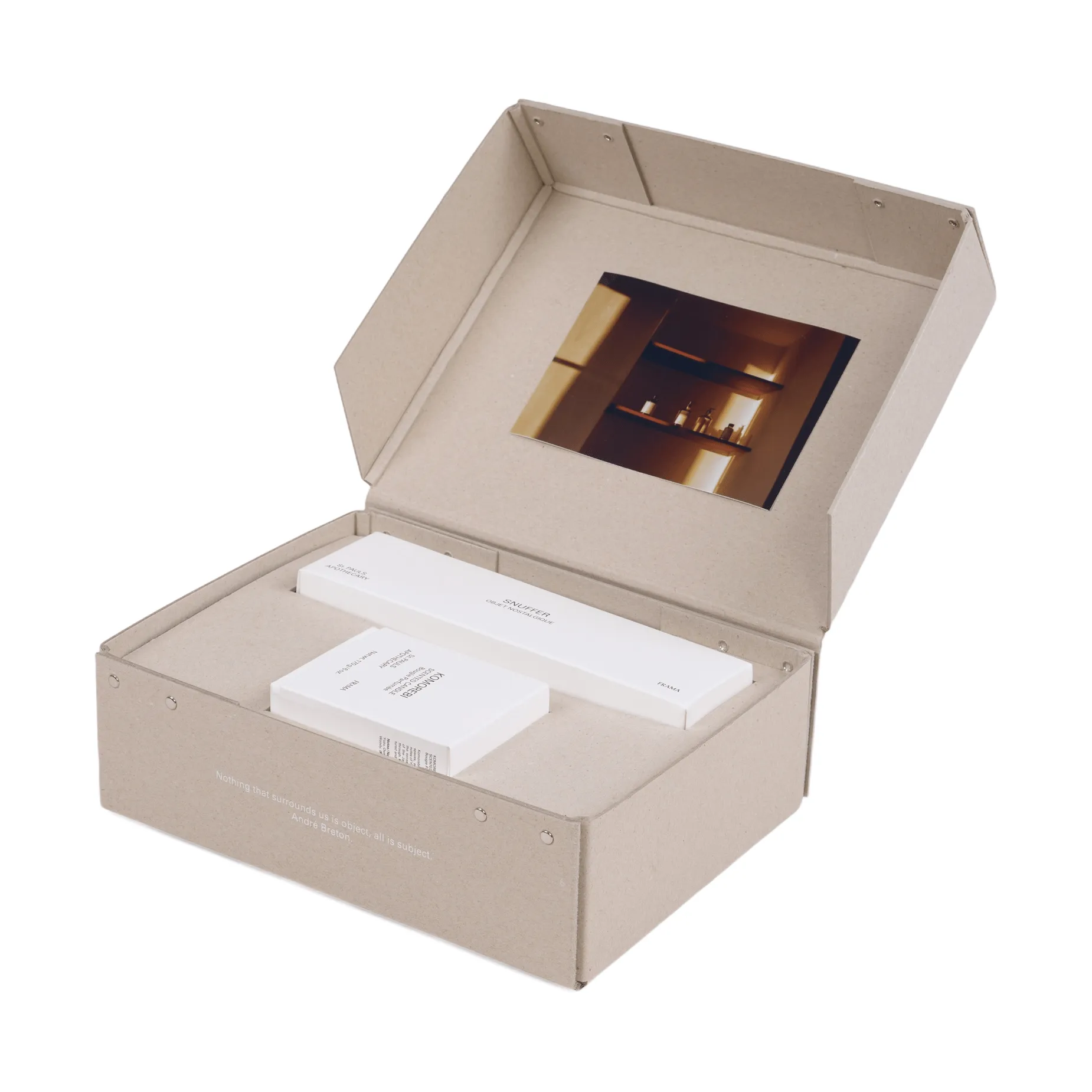FRAMA gift set scented candle + candle snuffer, Komorebi FRAMA