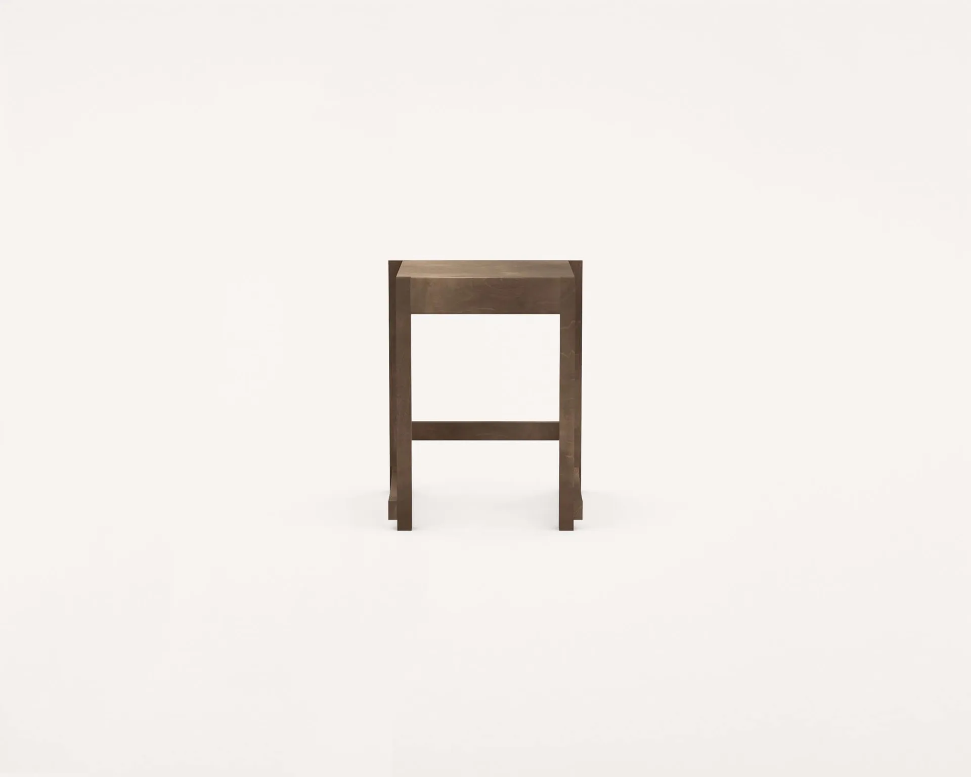 Low Stool 01 stool, Dark brown birch FRAMA