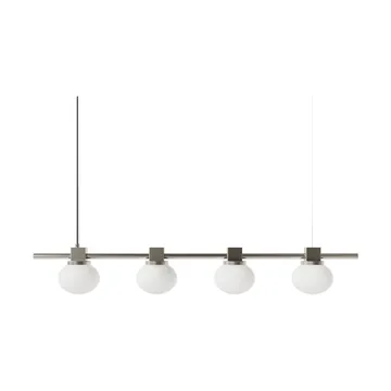 Ovoid Pendant Light Quadruple pendant light - Stainless steel, opal glass - FRAMA