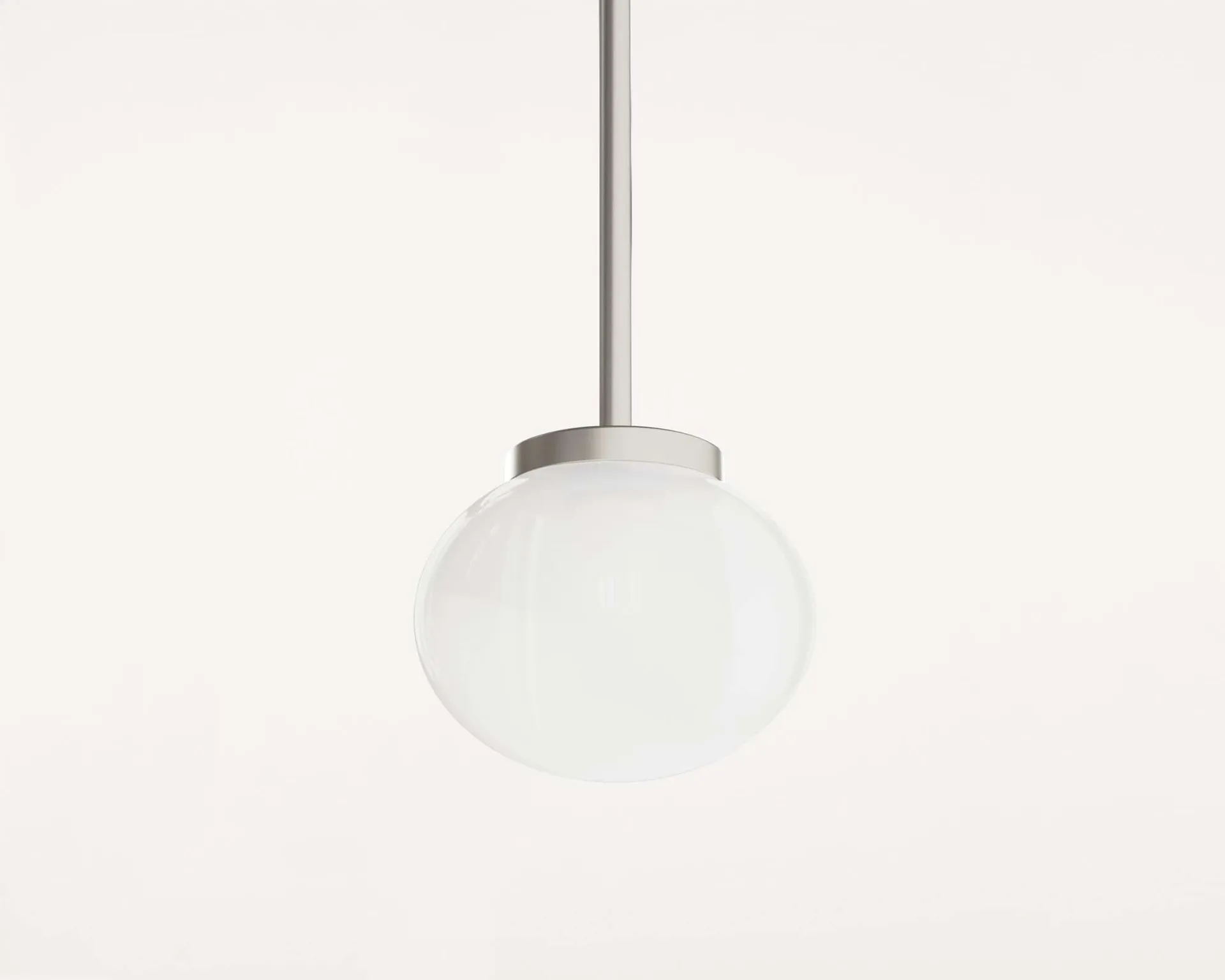 Ovoid Pendant Light Single pendant light, Stainless steel, opal glass FRAMA
