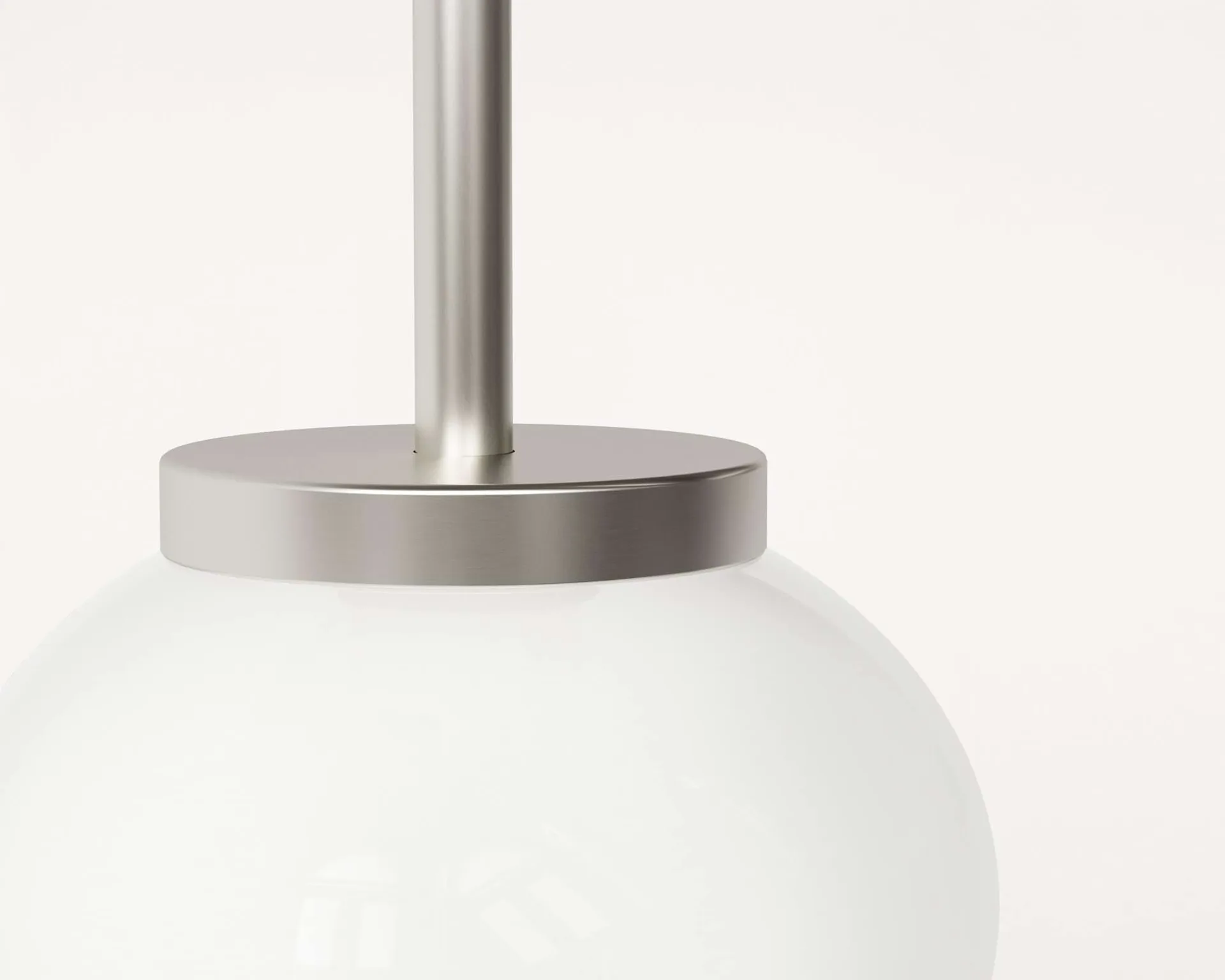 Ovoid Pendant Light Single pendant light, Stainless steel, opal glass FRAMA