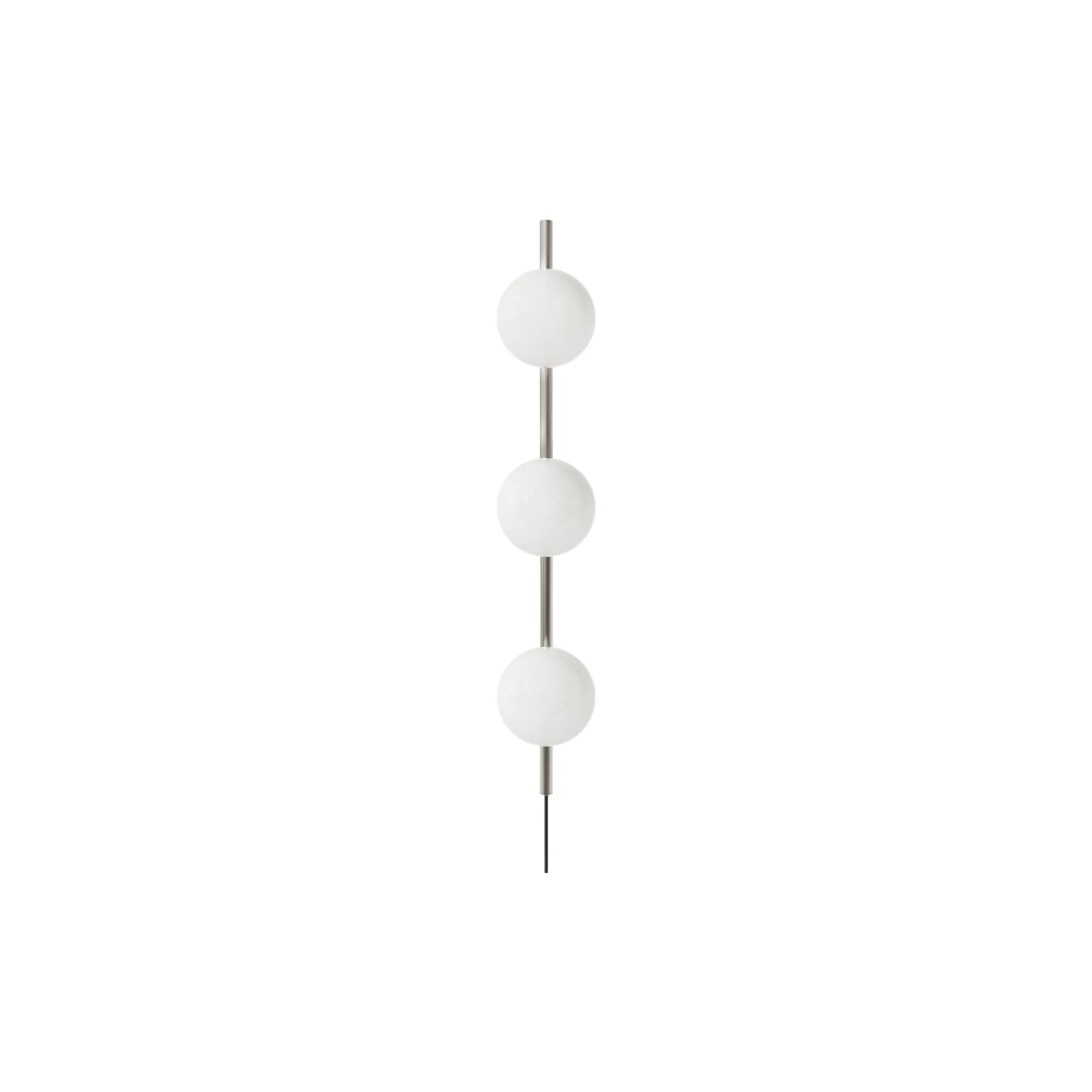 Ovoid Single wall lamp, Stainless steel-opal glass FRAMA