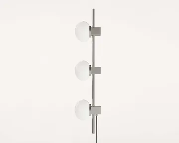 Ovoid Single wall lamp - Stainless steel-opal glass - FRAMA