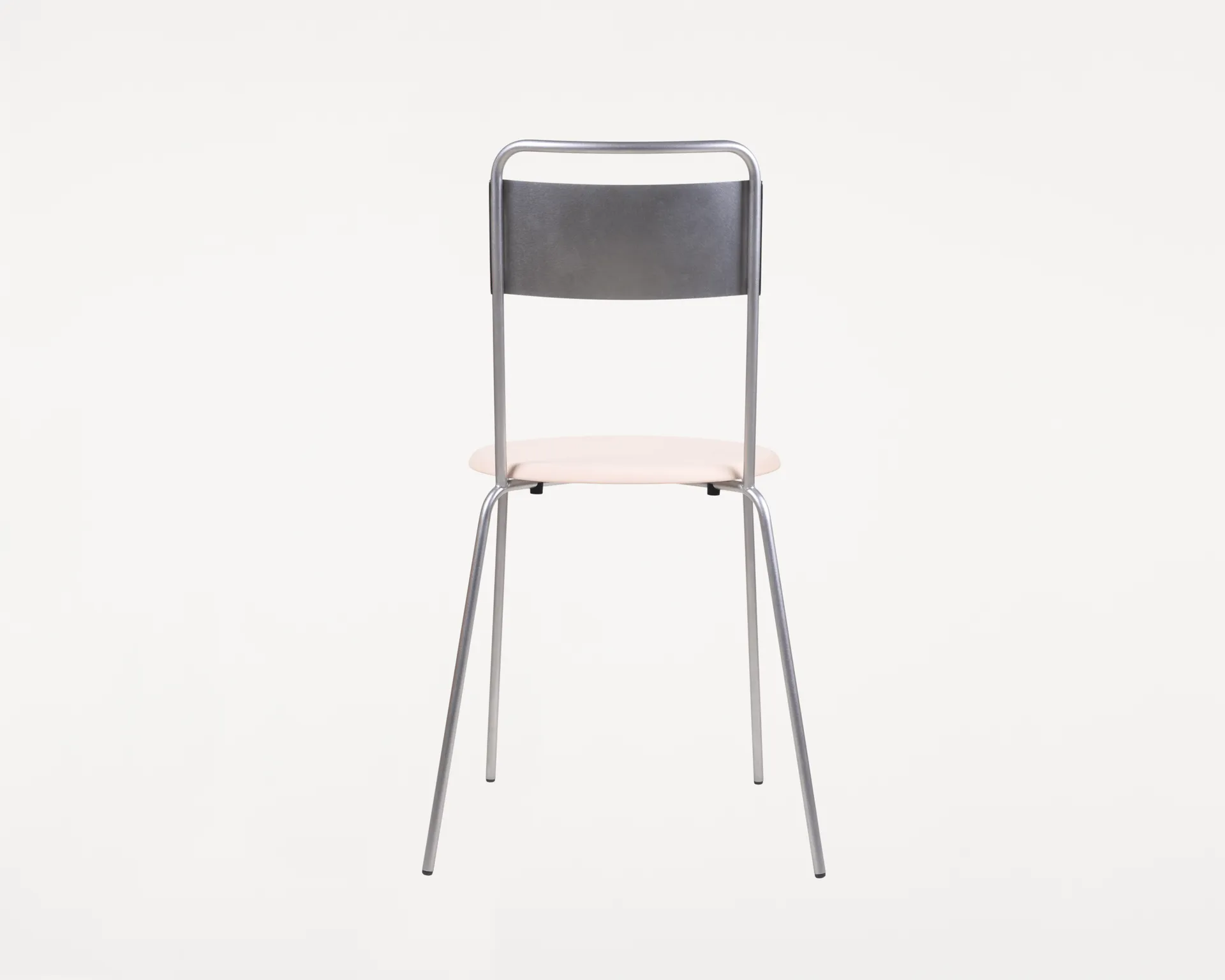 Petit Rond chair, Stainless steel-leather Natural FRAMA
