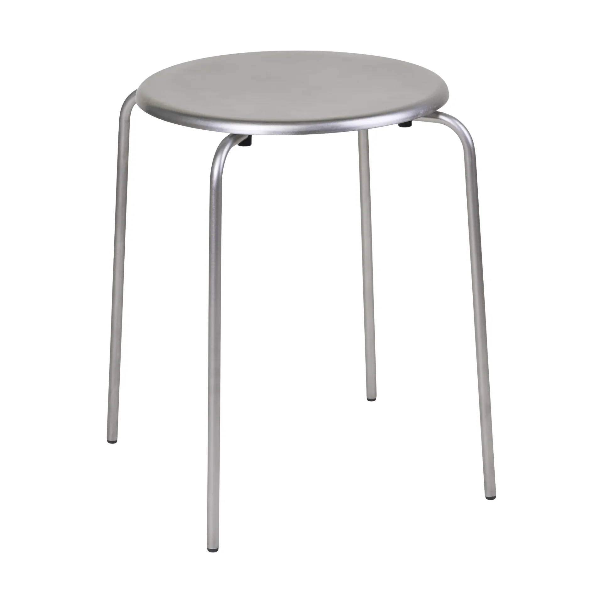 Petit Rond round stool, Stainless steel FRAMA