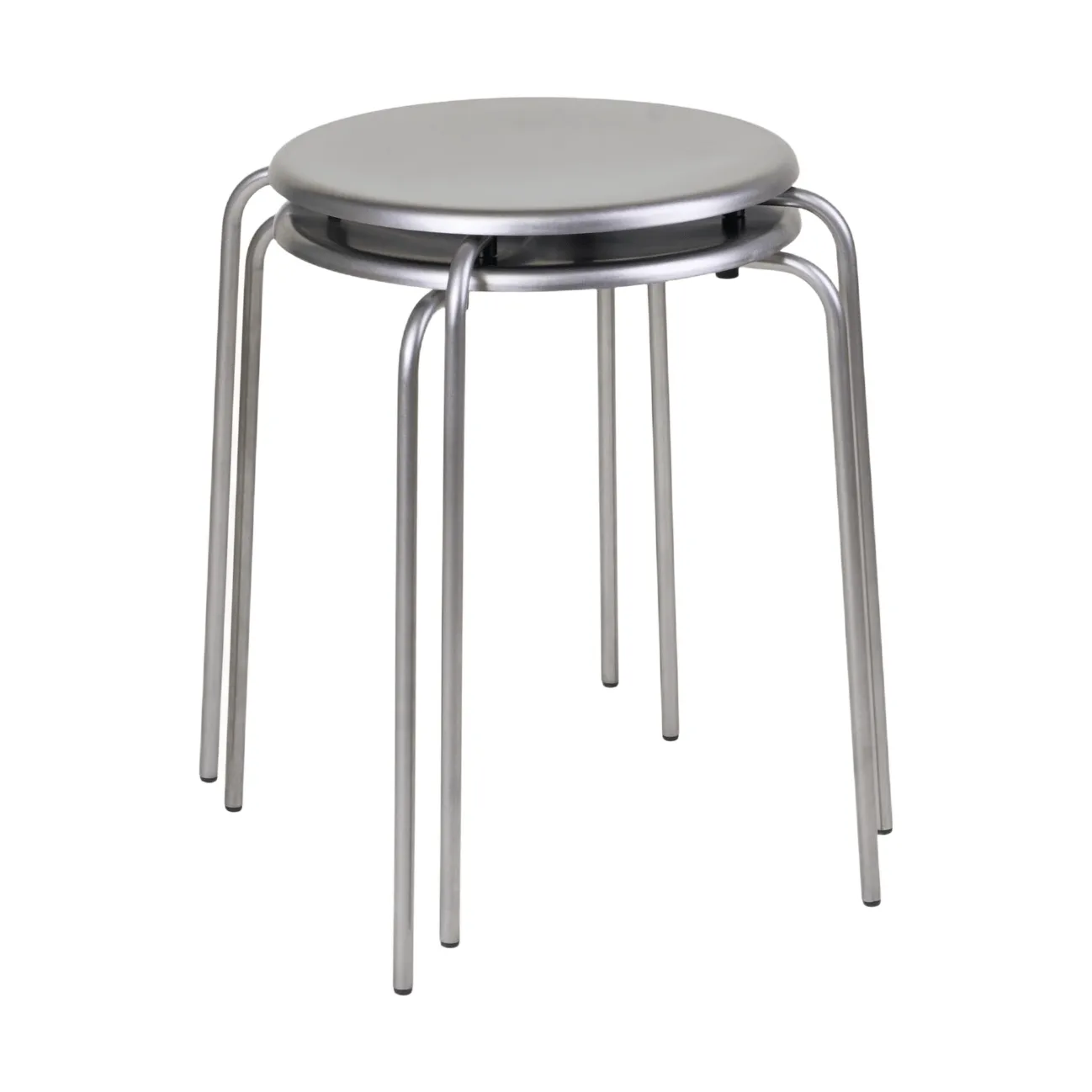 Petit Rond round stool, Stainless steel FRAMA