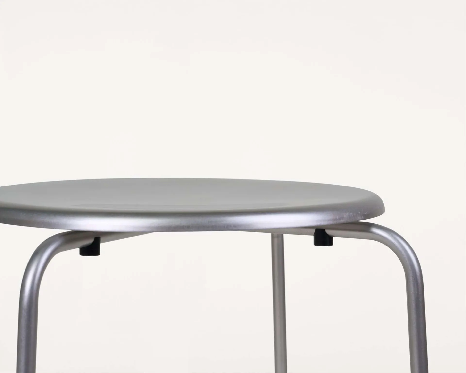 Petit Rond round stool, Stainless steel FRAMA