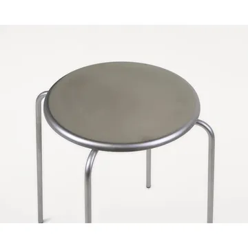 Petit Rond round stool - Stainless steel - FRAMA