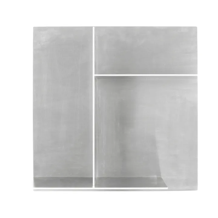Rivet Typecase wall shelf - Aluminium, 44,6x44,6x16,1 cm - FRAMA