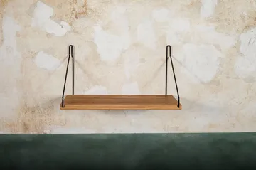 Single Shelf wall shelf - Oak-black, 40x20 cm - FRAMA