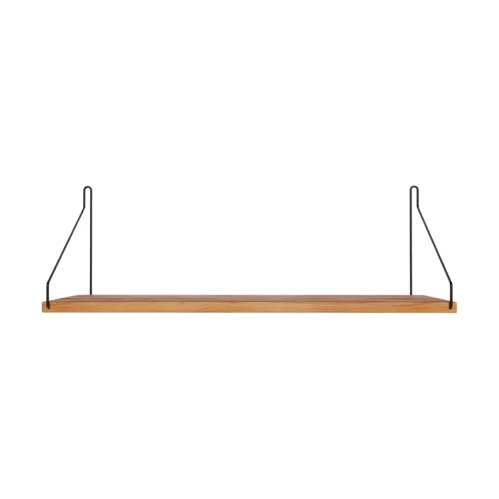 Single Shelf wall shelf - Oak-black, 60x20 cm - FRAMA