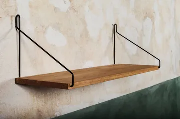Single Shelf wall shelf - Oak-black, 60x20 cm - FRAMA