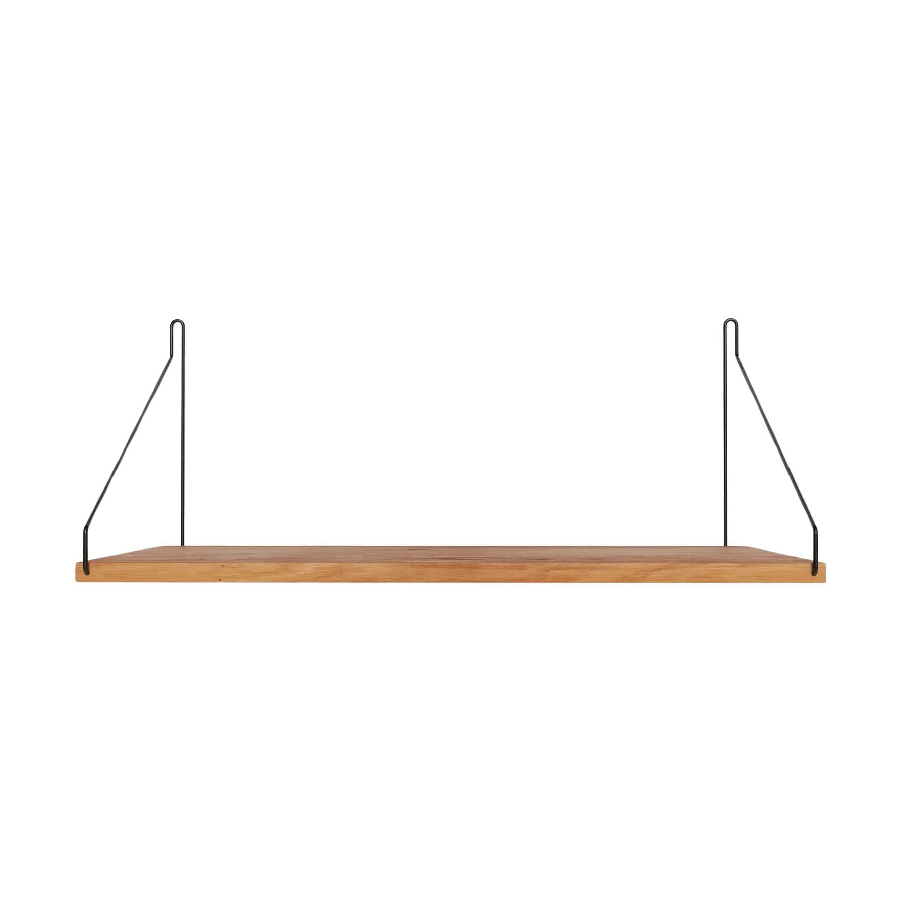 Single Shelf wall shelf, Oak-black, 60x27 cm FRAMA