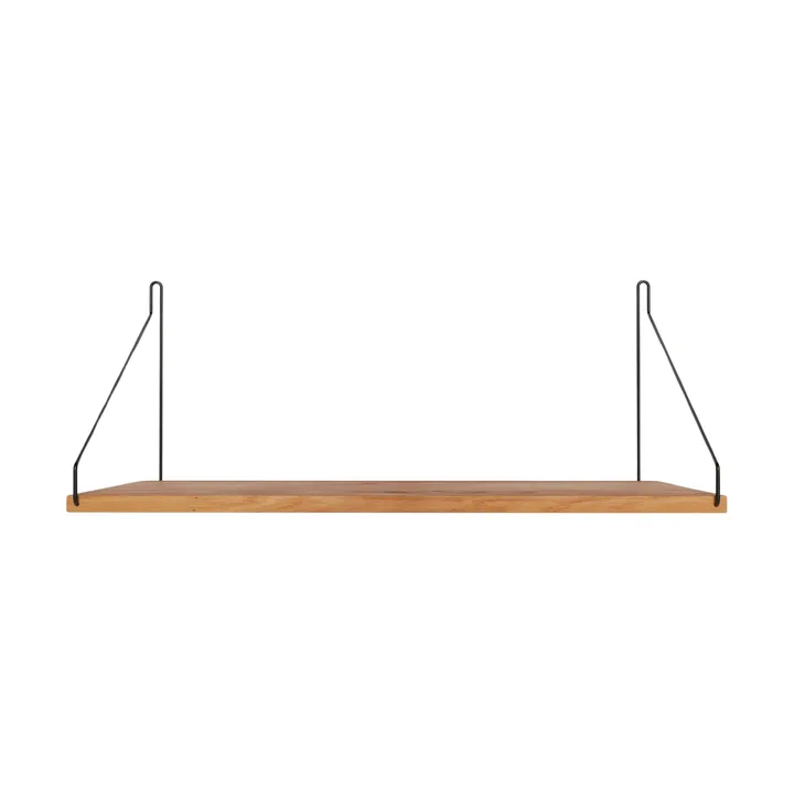 Single Shelf wall shelf - Oak-black, 60x27 cm - FRAMA
